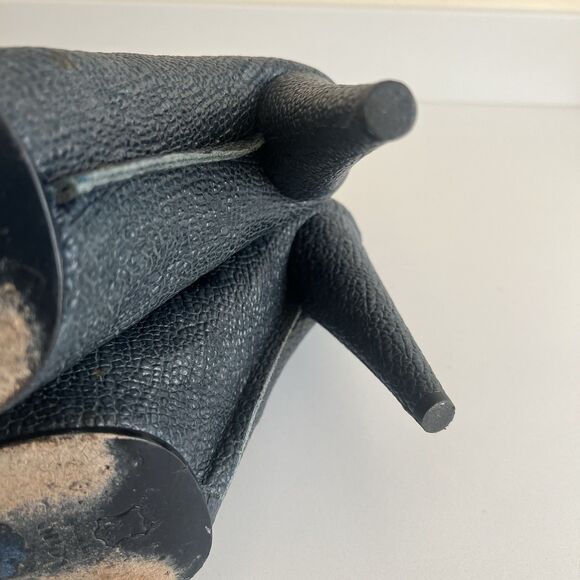 Acne Studios Women’s Araceli Texture Ankle Boots Navy Blue Leather Size 8/38 - Picture 12 of 15